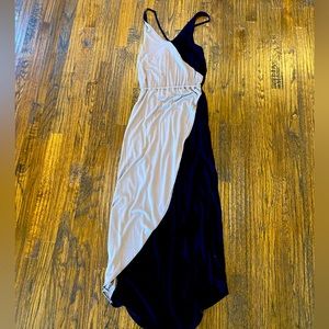 Black and brown maxi dress